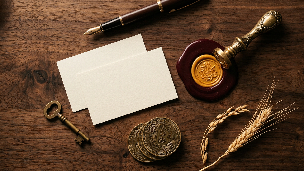 Partnerprogramm – 5 % in BTC, XMR oder USDT verdienen · GiftCardCrypto redaktionelles Stillleben